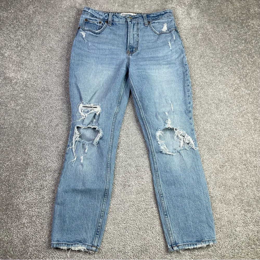 Abercrombie & Fitch Curve Love Jeans Women's 27 Short Blue Skinny High Rise